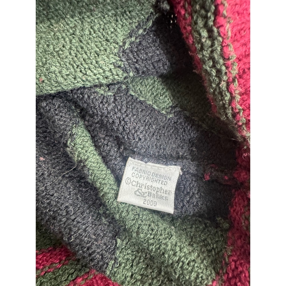 Christopher & Banks Vintage Black Bear Pine Tree Cardigan Sweater Burgundy L - Picture 3 of 6